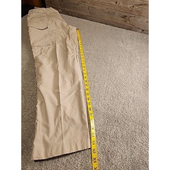 First Tactical Pants Mens 36x34 Tan Cargo Ripstop Cotton Blend Military Logo - Picture 15 of 15